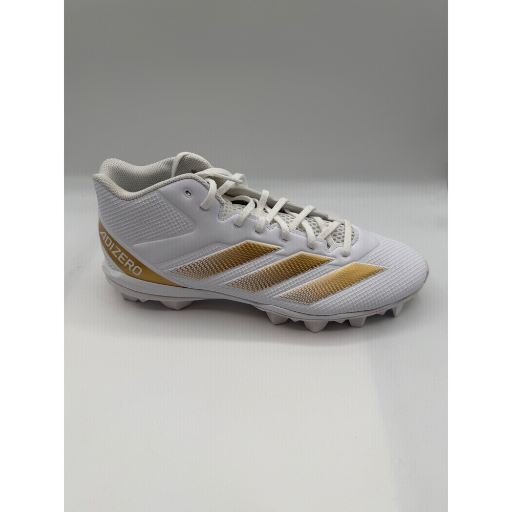 Adidas Adizero Impact.2 MD Football Cleats Mens White Gold IF5106 Size 11